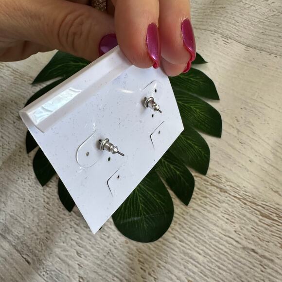 BOGO FREE Black enamel half hoop earrings. - Picture 4 of 5